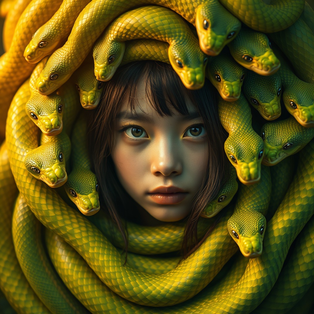 Portrait Framed Green Artwork