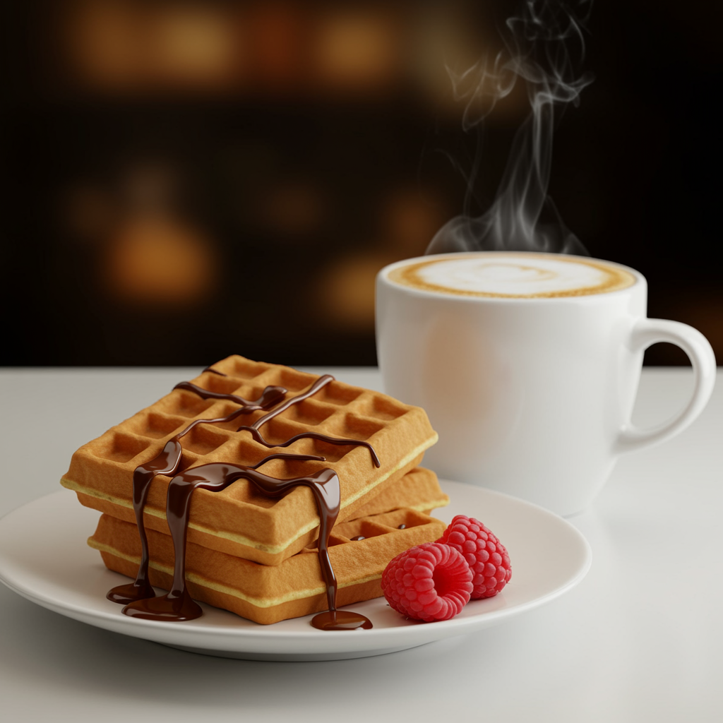 Golden Belgian Waffles Art