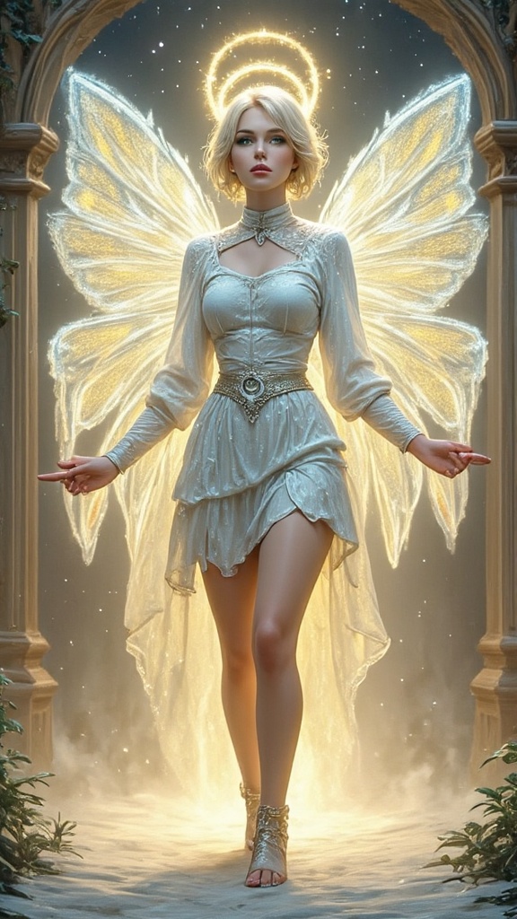 Cosmic, universal. The light of Heaven is with her