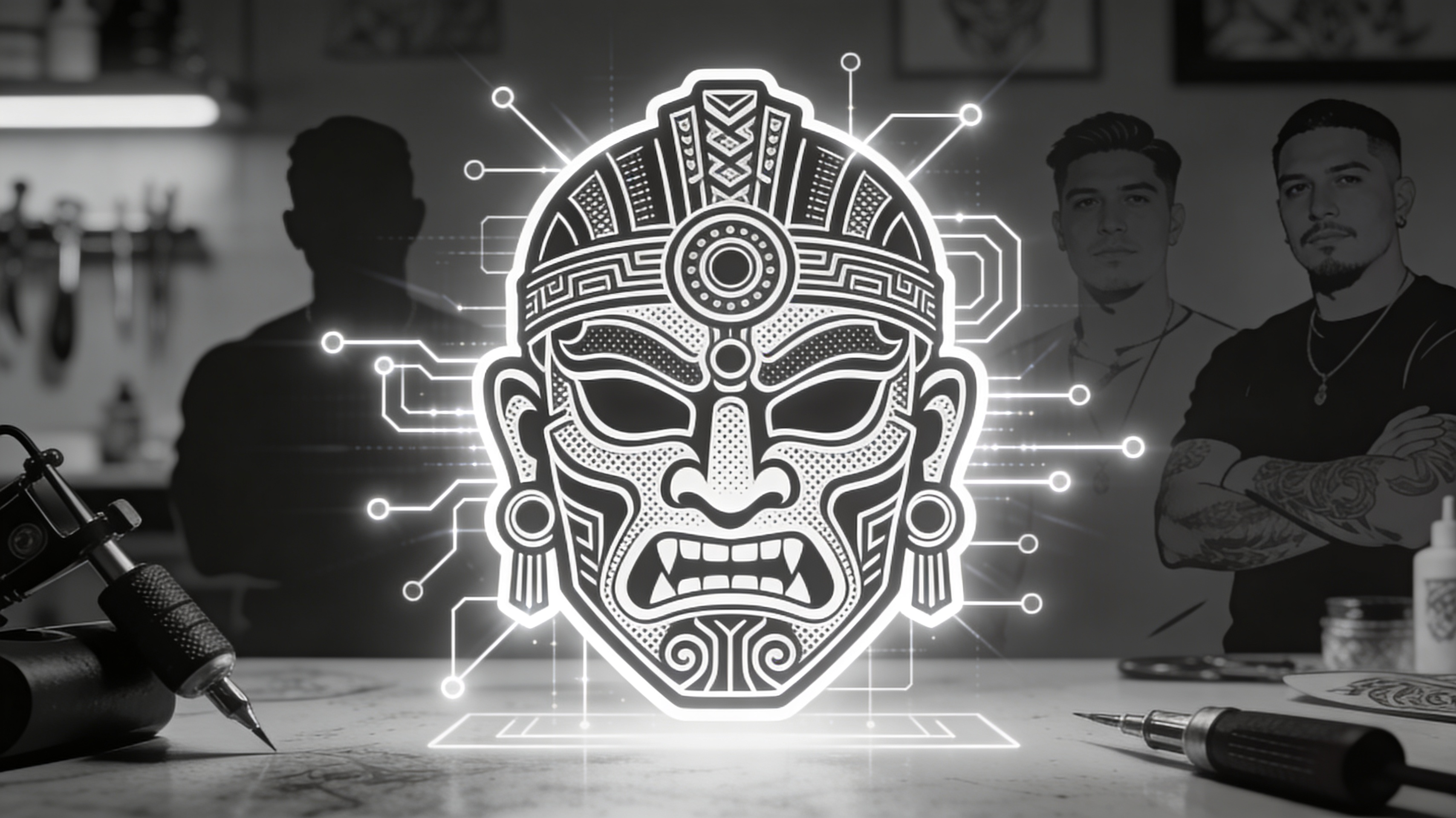 Traditional Tattoo Style Rendering - Feature illustration