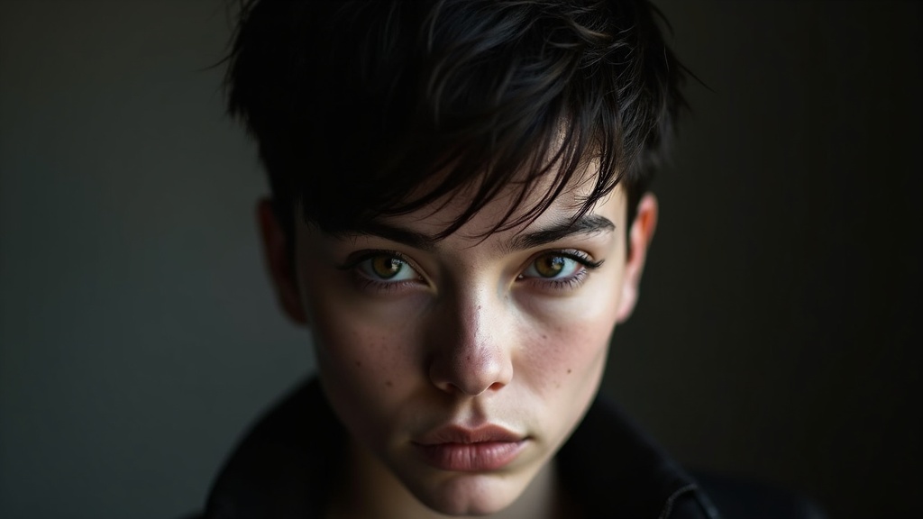 Portrait Woman Haircut Art