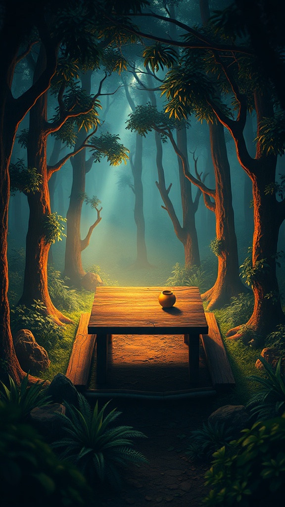 Intricate Forest Scene Art