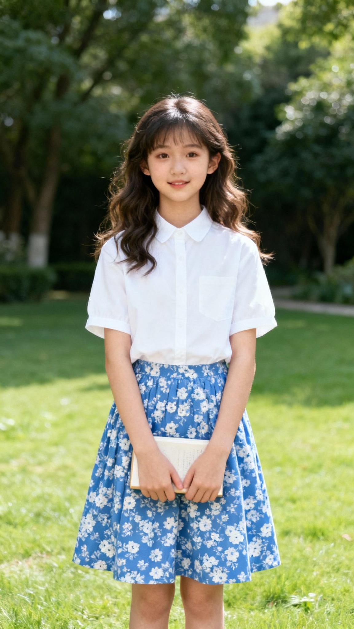 Girl (in skirt, shirt)