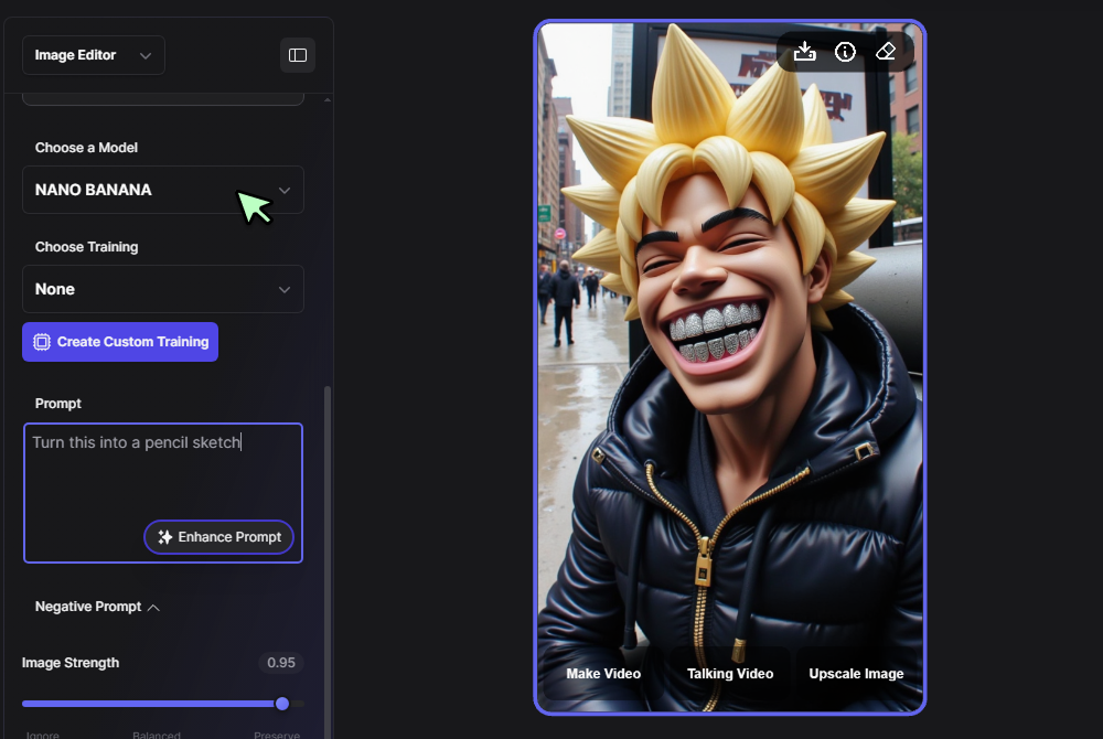 Step 2: Select Image Editor and Nano Banana