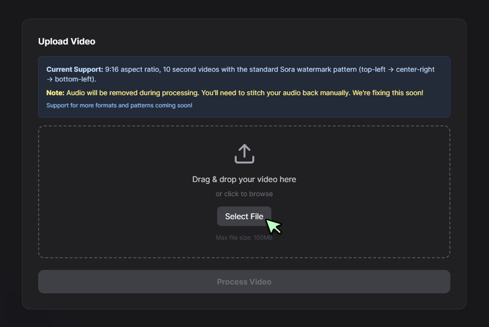 Step 1: Upload Your Sora Video